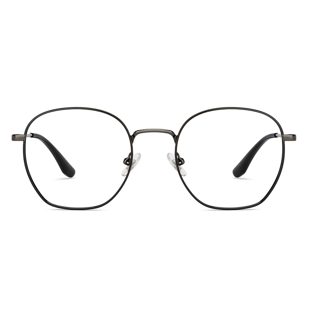 John Jacobs Online Dark Gunmetal Full Rim Round left side