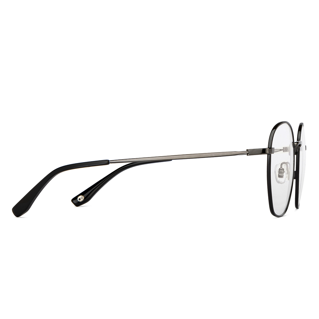 John Jacobs Online Dark Gunmetal Full Rim Round left side