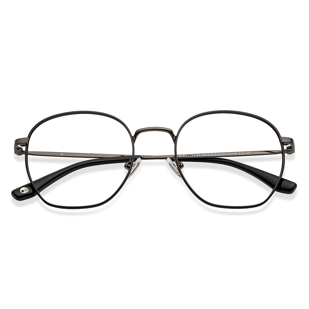 John Jacobs Online Dark Gunmetal Full Rim Round left side