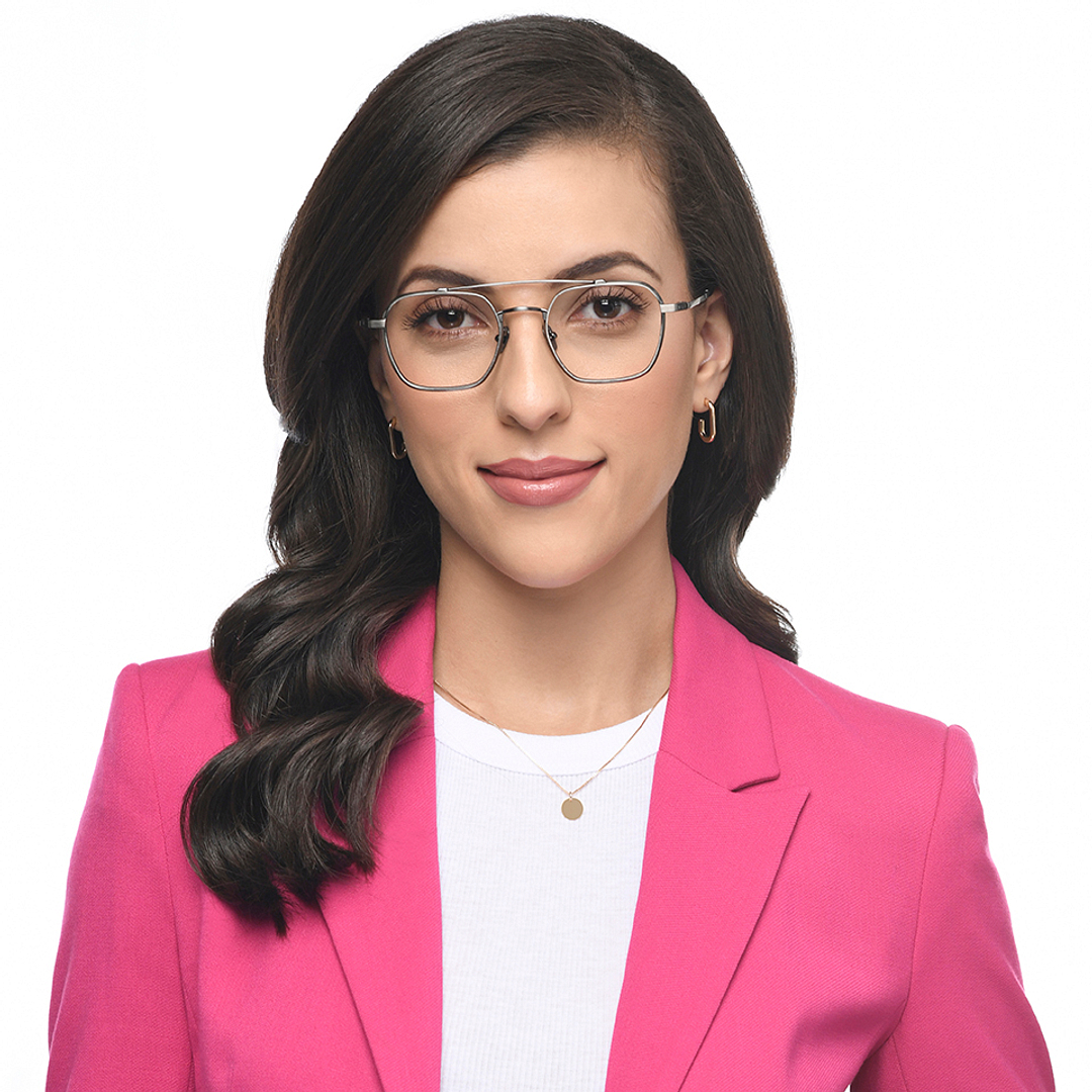 John Jacobs Online Gunmetal Full Rim Square left side