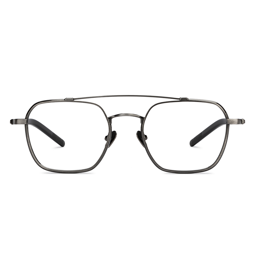 John Jacobs Online Gunmetal Full Rim Square left side