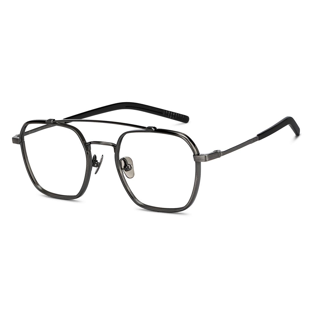 John Jacobs Online Gunmetal Full Rim Square right side