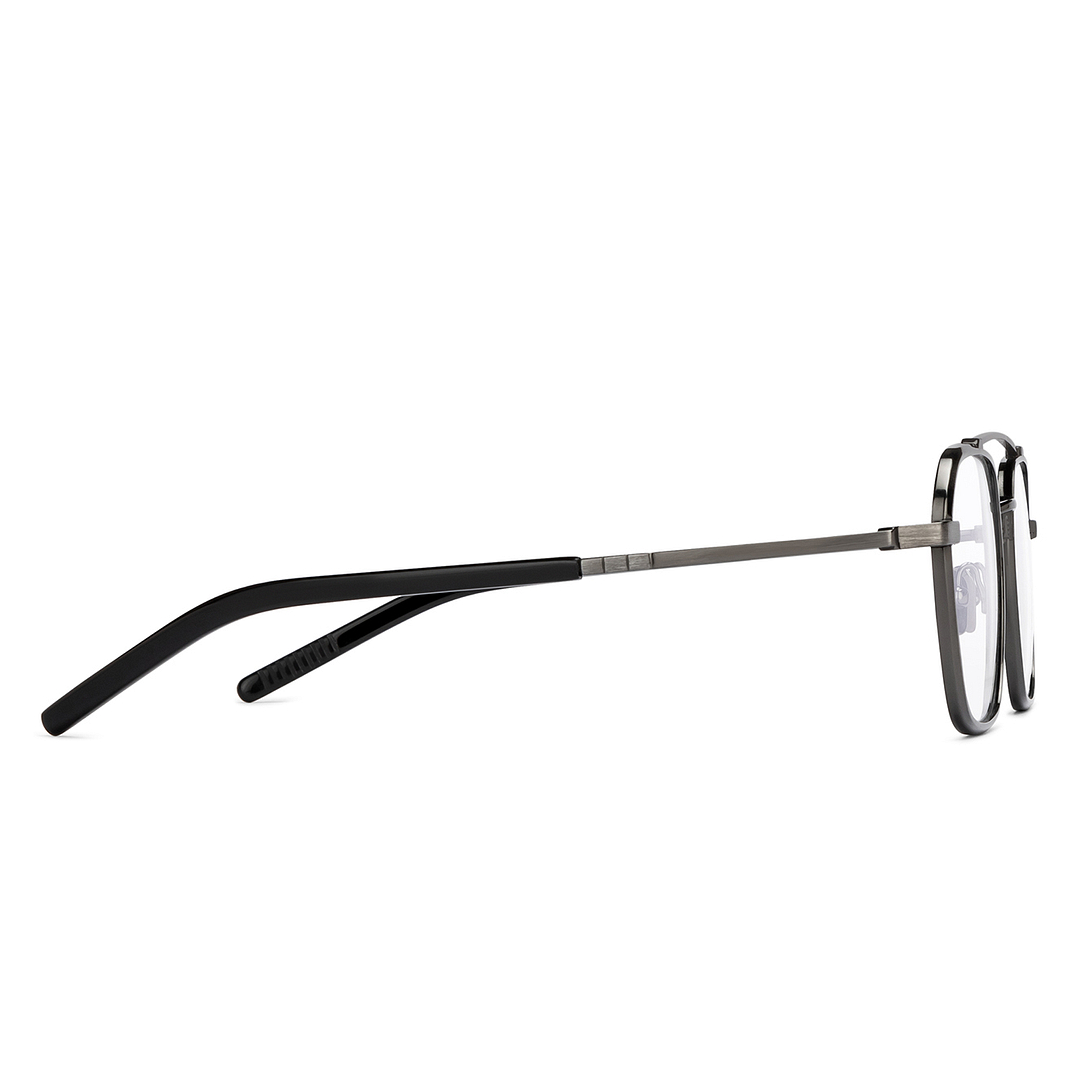 John Jacobs Online Gunmetal Full Rim Square left side