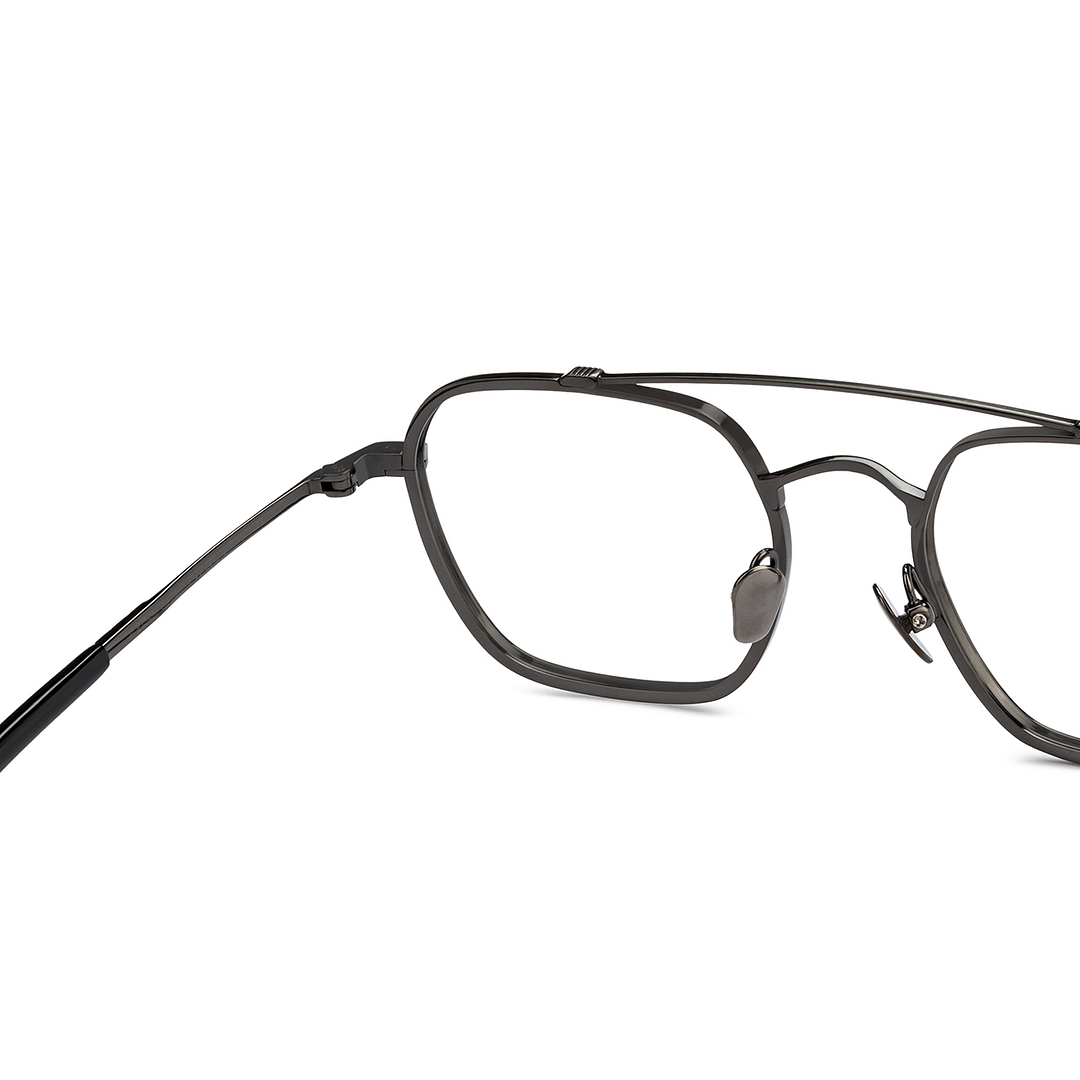 John Jacobs Online Gunmetal Full Rim Square right side
