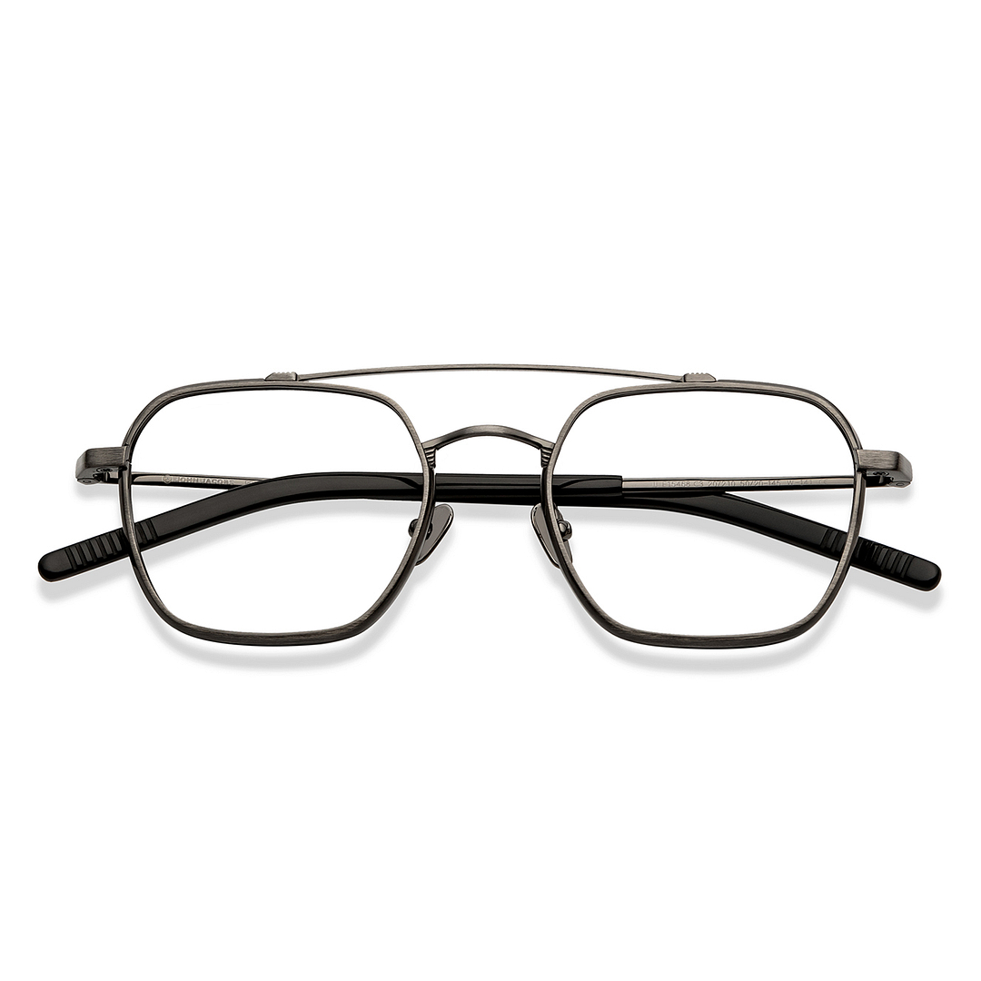 John Jacobs Online Gunmetal Full Rim Square left side