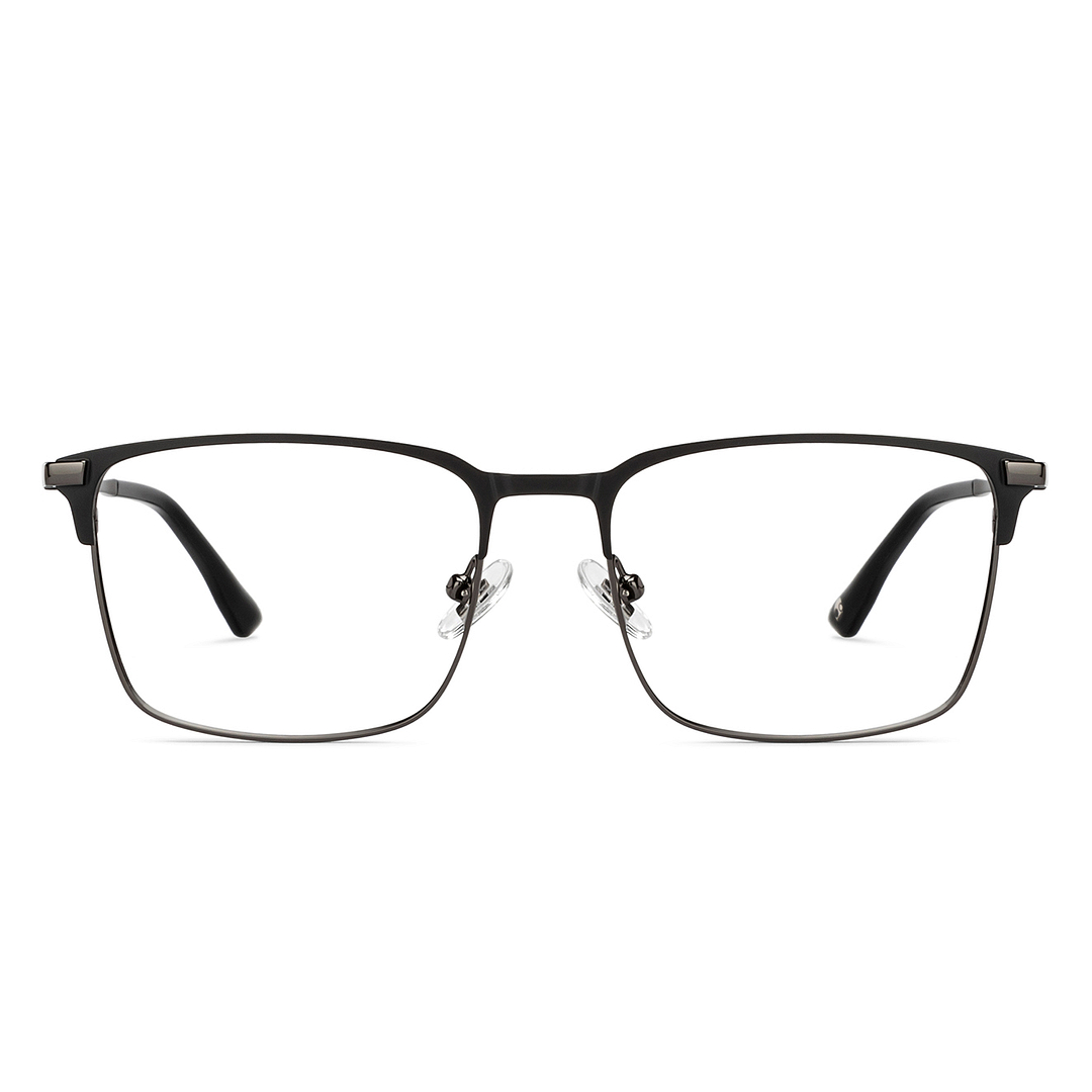 John Jacobs Dark Gunmetal Full Rim Square left side