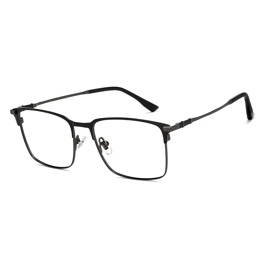John Jacobs Dark Gunmetal Full Rim Square right side