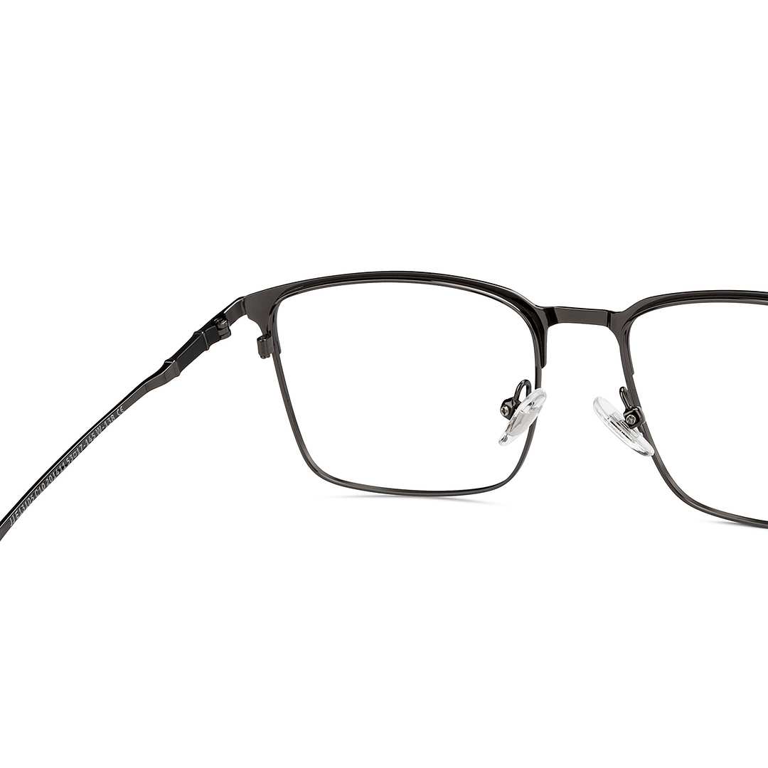 John Jacobs Dark Gunmetal Full Rim Square right side