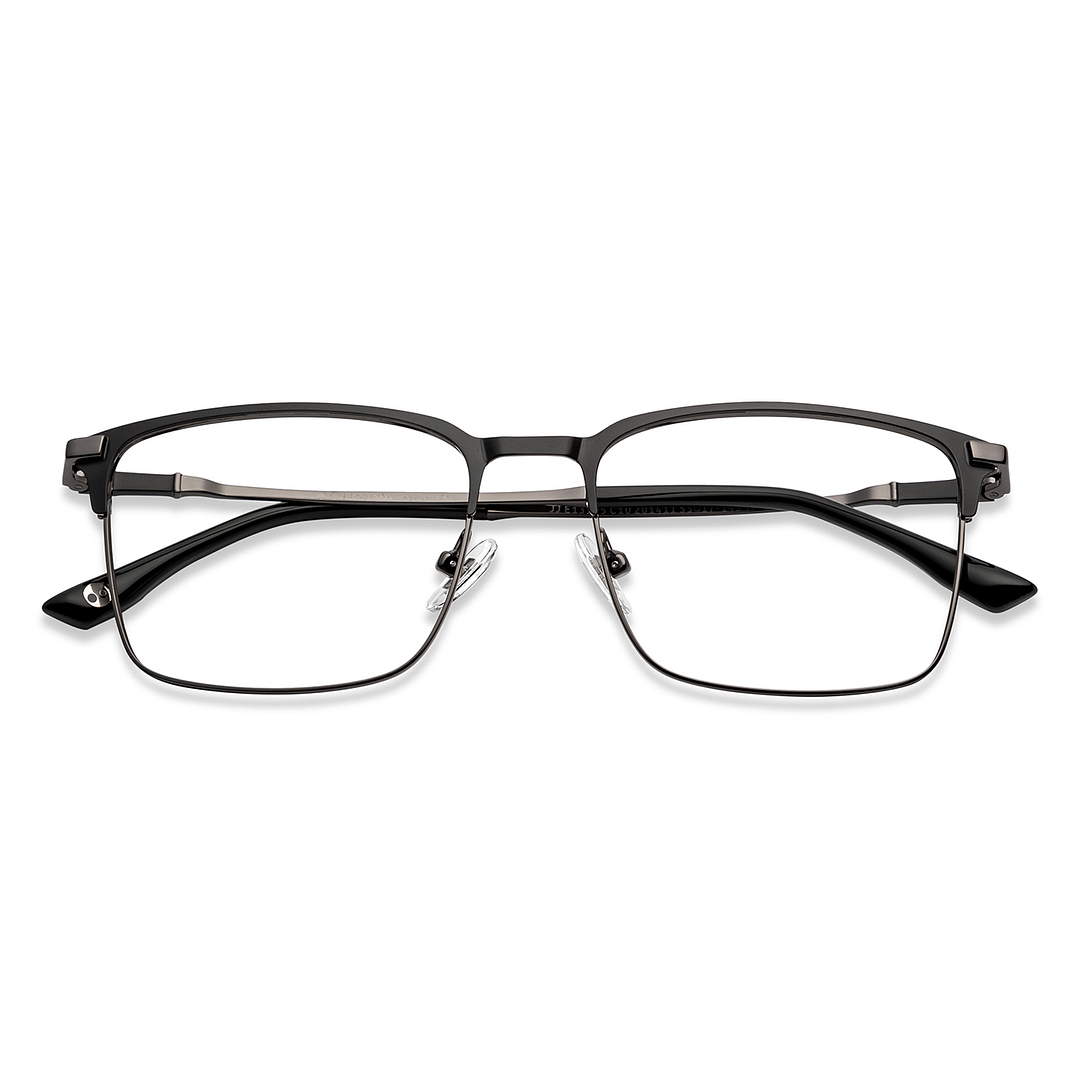 John Jacobs Dark Gunmetal Full Rim Square left side
