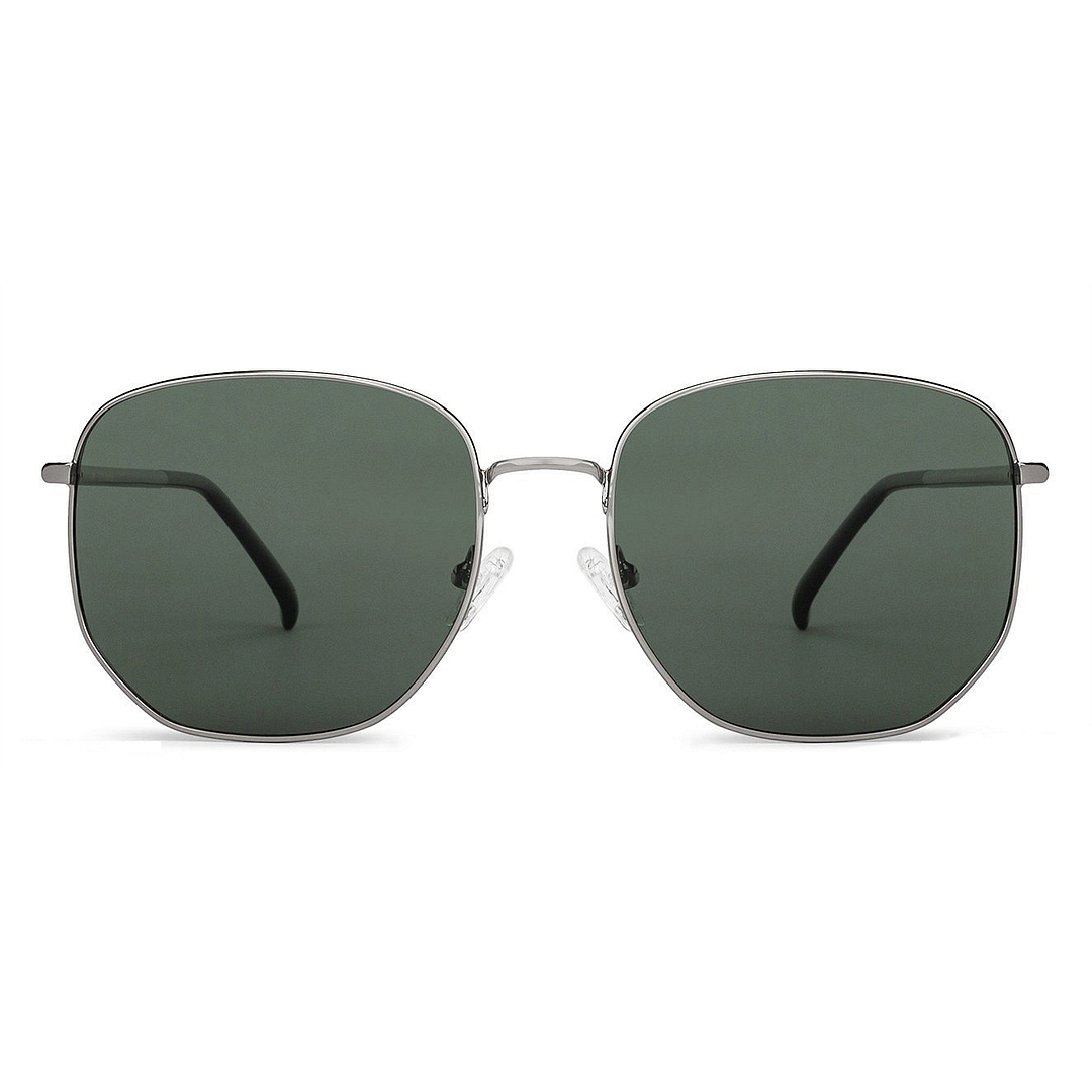 Buy Gunmetal Black Green Full Rim Hexagonal John Jacobs JJ Tints