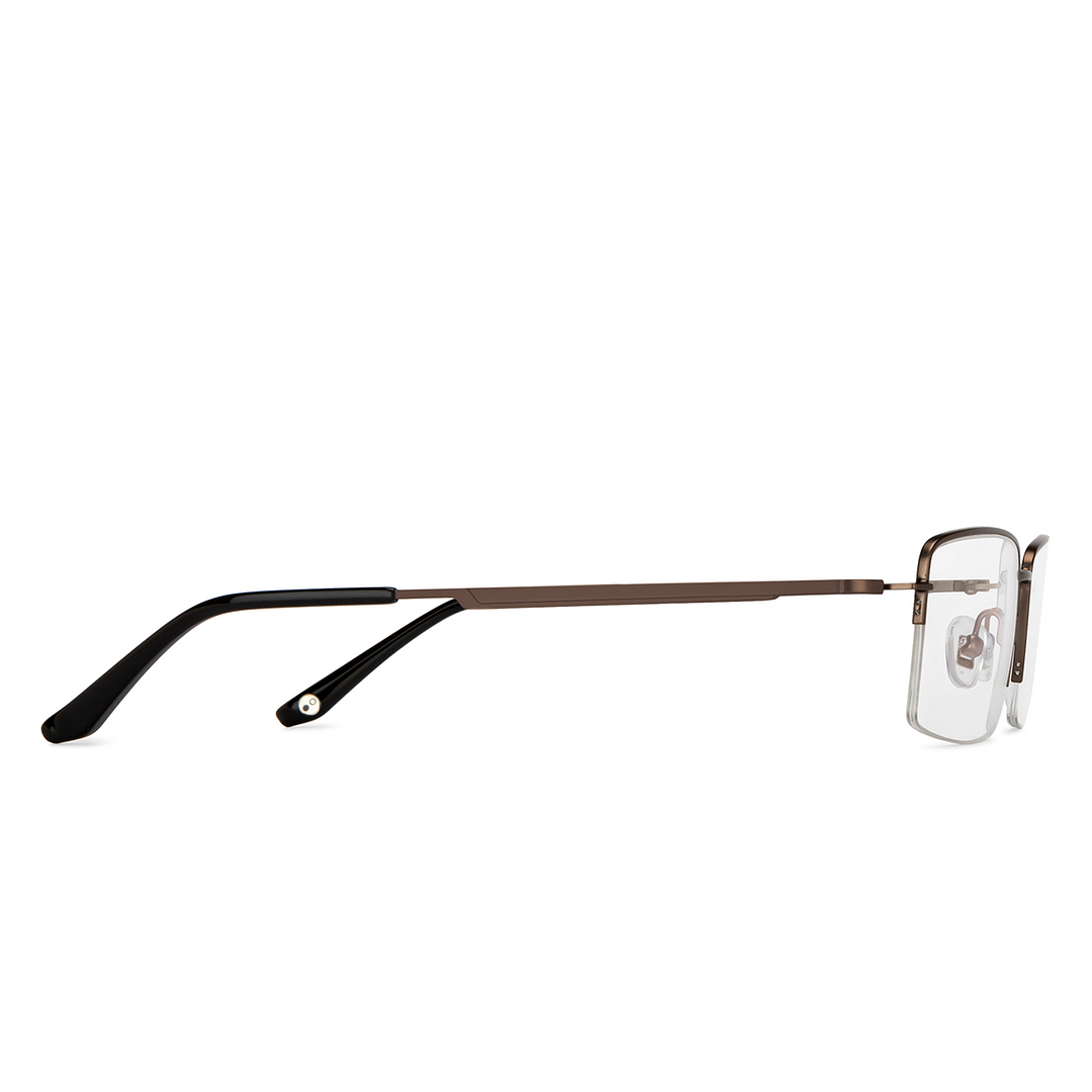 John Jacobs Online Gunmetal Half Rim Rectangle left side