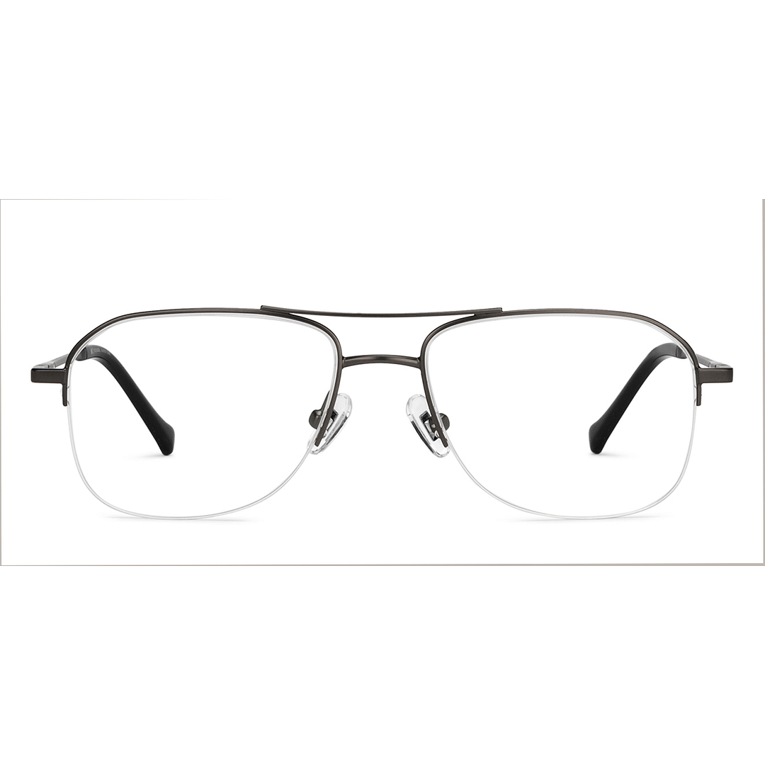 John Jacobs Online Light Gray Half Rim Square right side