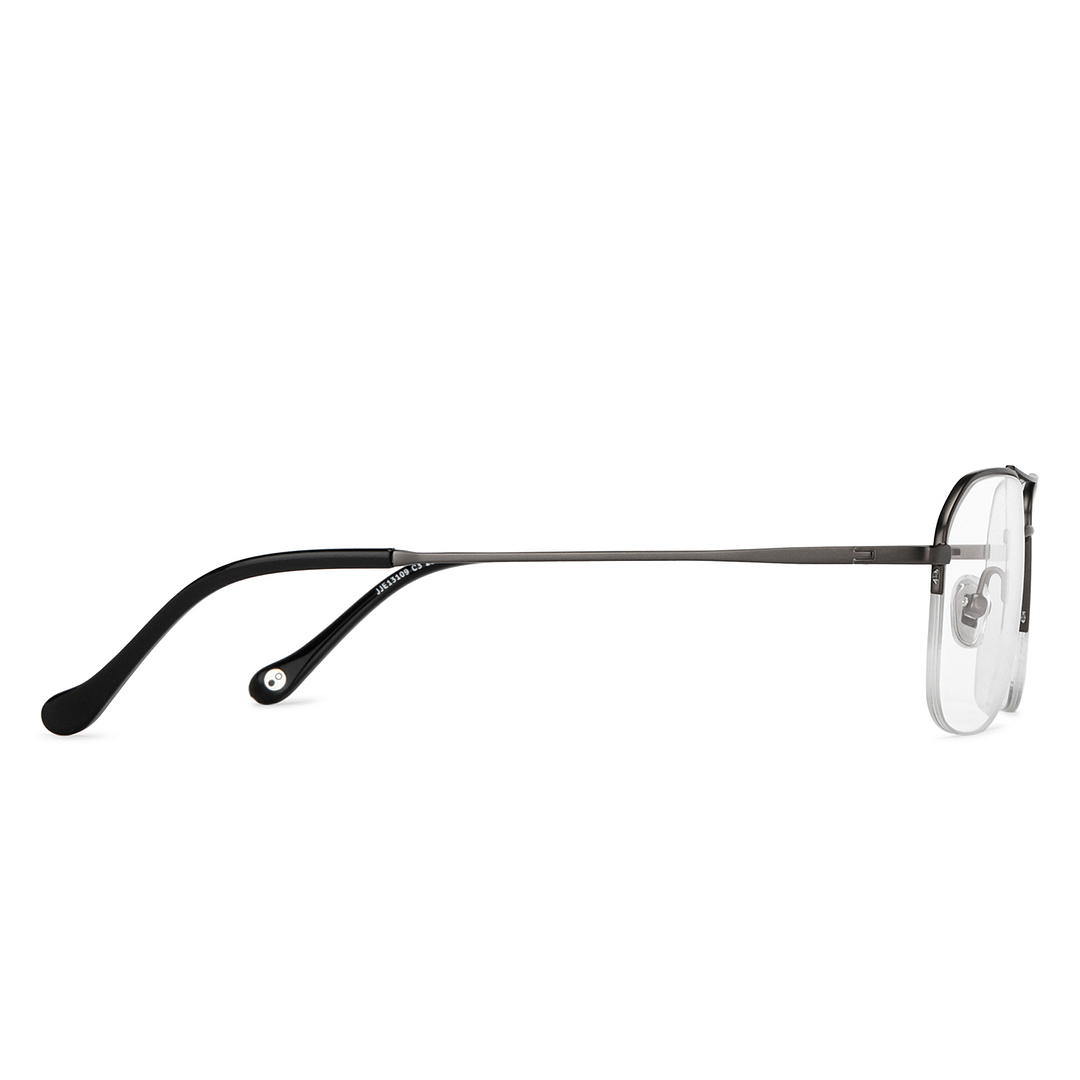 John Jacobs Online Light Gray Half Rim Square left side