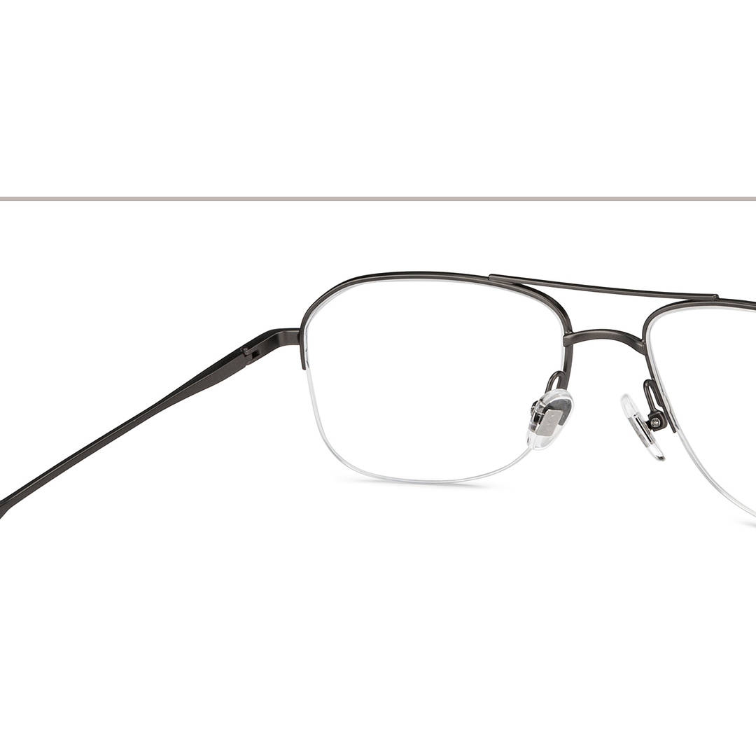 John Jacobs Online Light Gray Half Rim Square right side