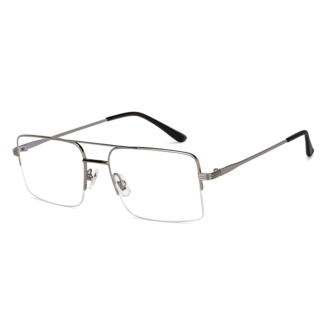 John Jacobs Online Gunmetal Half Rim Square right side