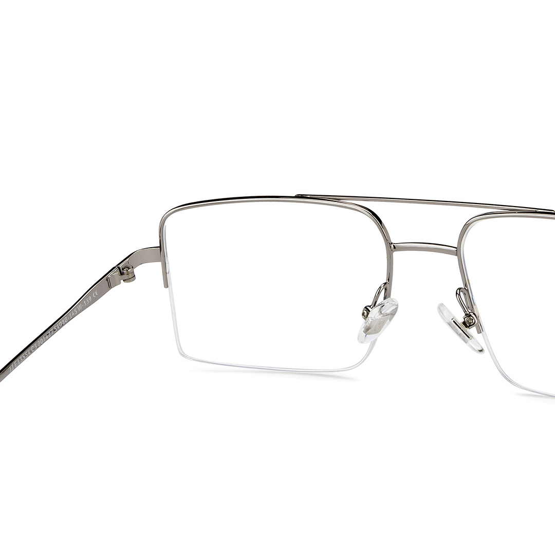 John Jacobs Online Gunmetal Half Rim Square right side