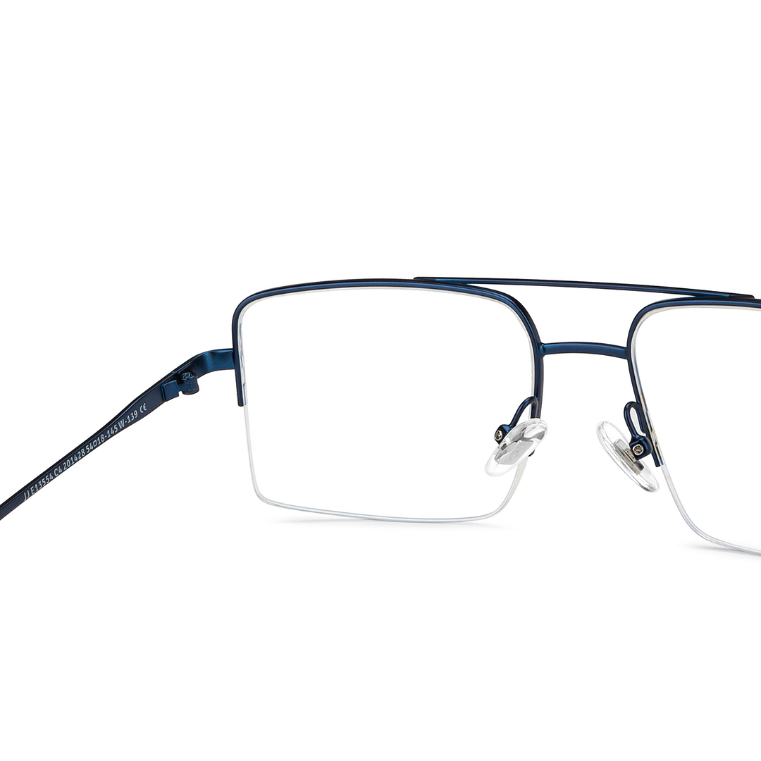 John Jacobs Online Mid Gunmetal Half Rim Square right side