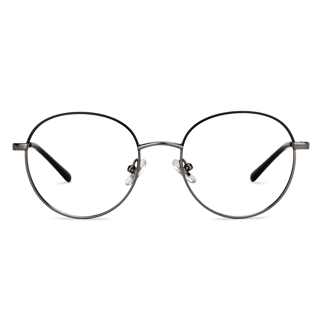 John Jacobs Gunmetal Full Rim Round left side