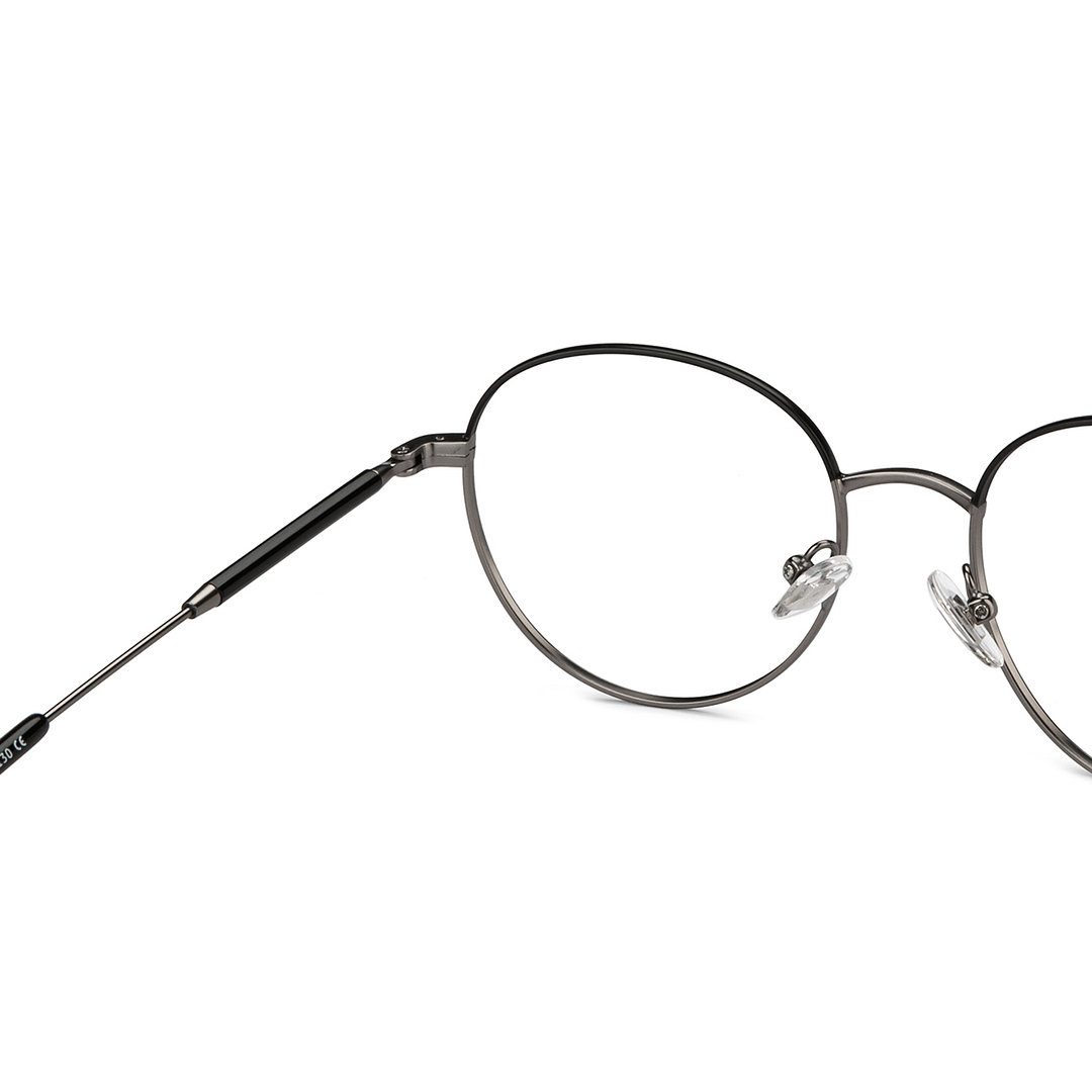 John Jacobs Gunmetal Full Rim Round right side