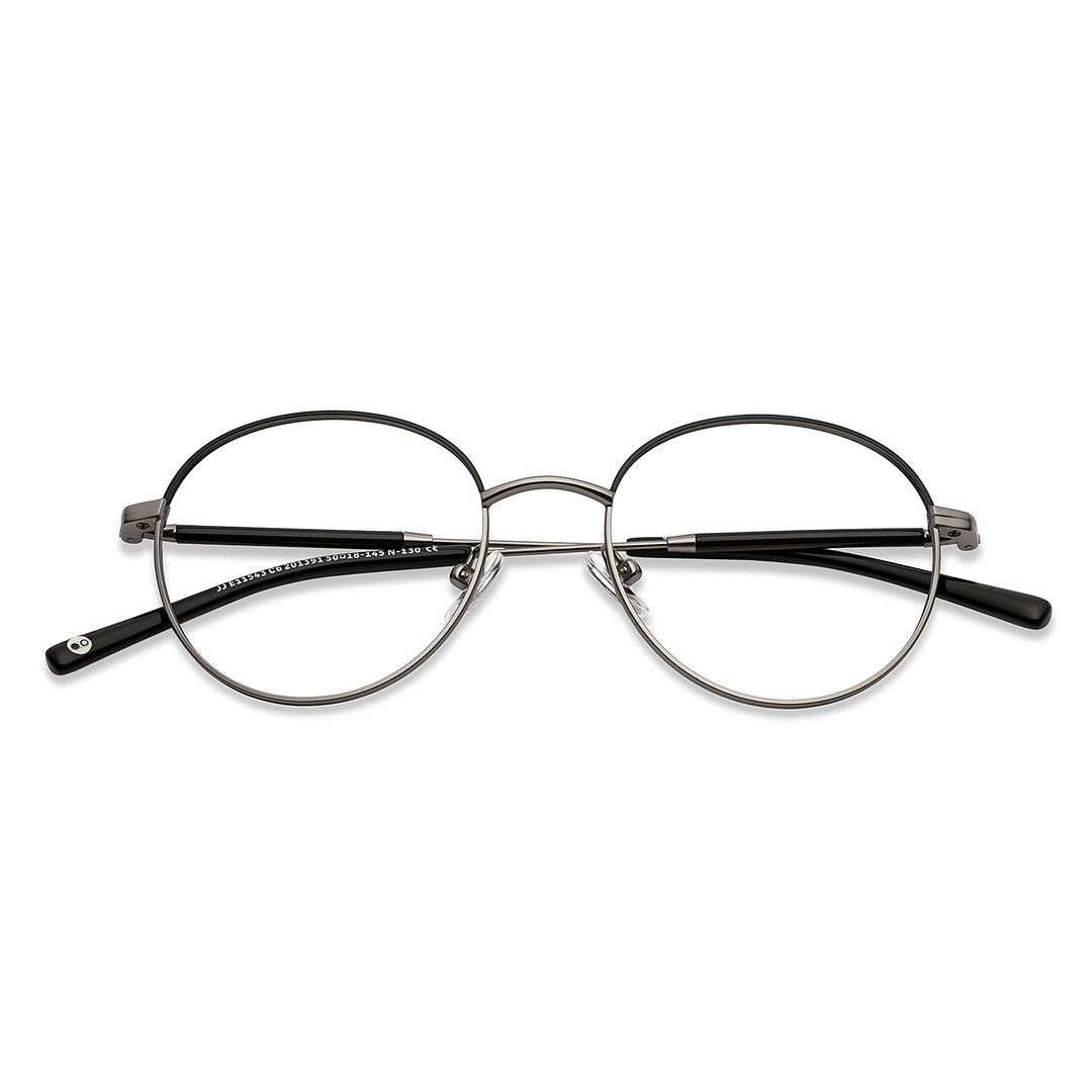 John Jacobs Gunmetal Full Rim Round left side