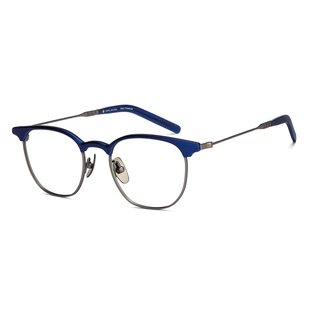 John Jacobs Online Mid Gunmetal Full Rim Clubmaster right side