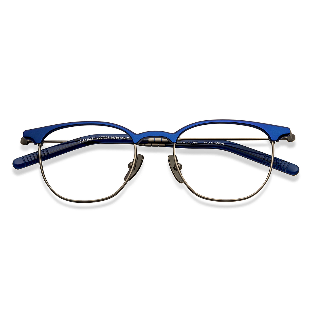 John Jacobs Online Mid Gunmetal Full Rim Clubmaster left side