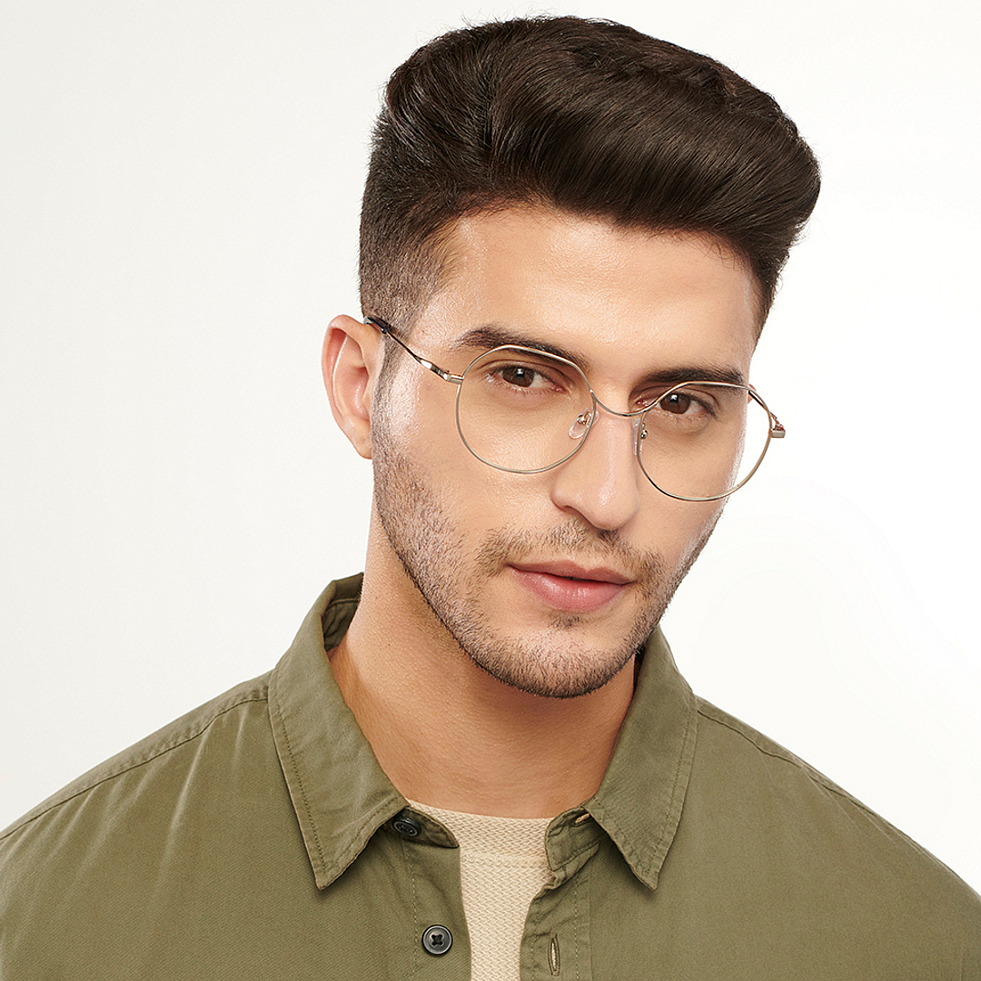 John Jacobs Online Gunmetal Full Rim Geometric right side