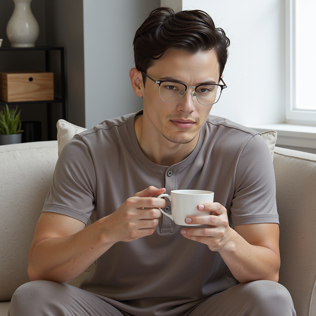 John Jacobs Dark Brown Full Rim Square left side