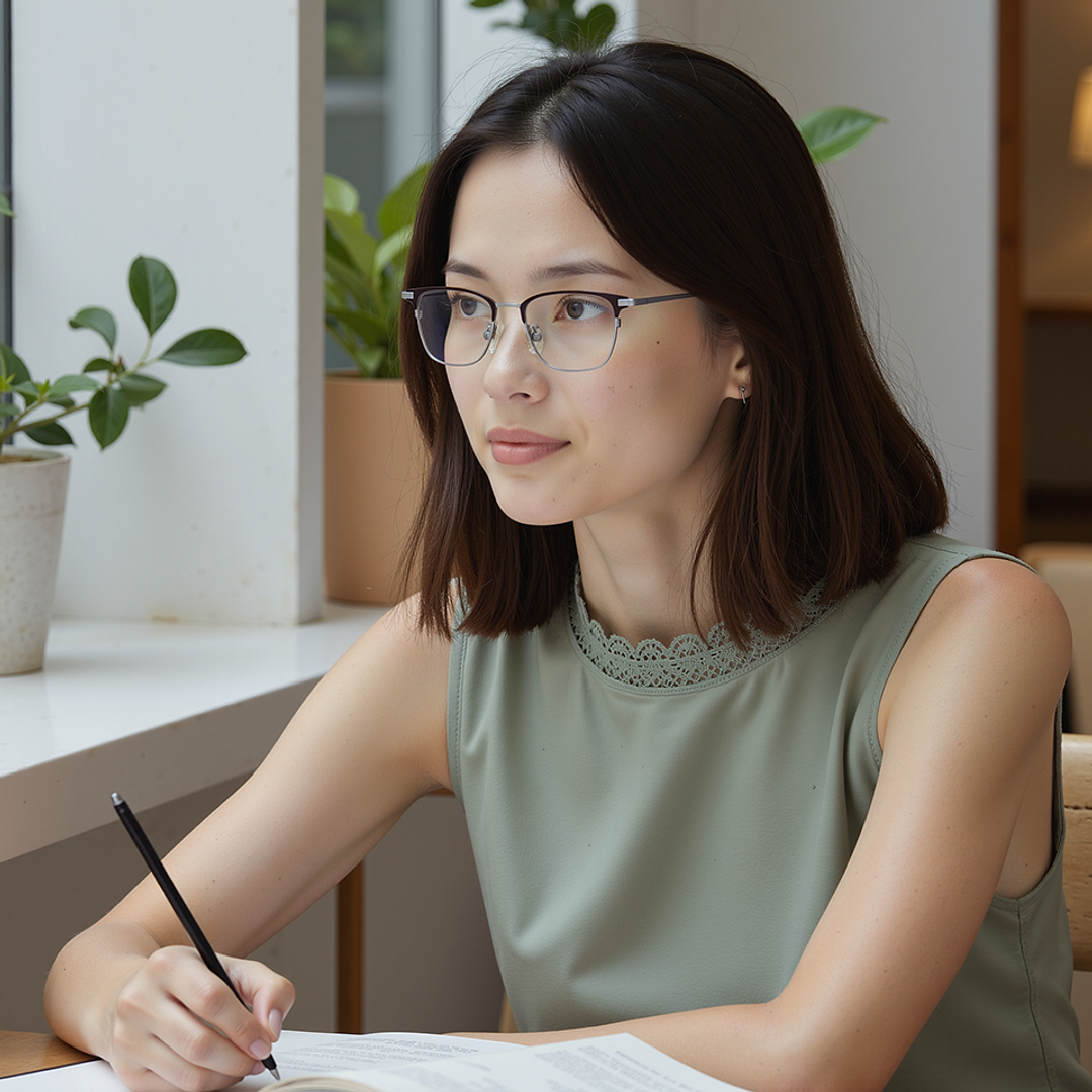 John Jacobs Dark Brown Full Rim Square right side