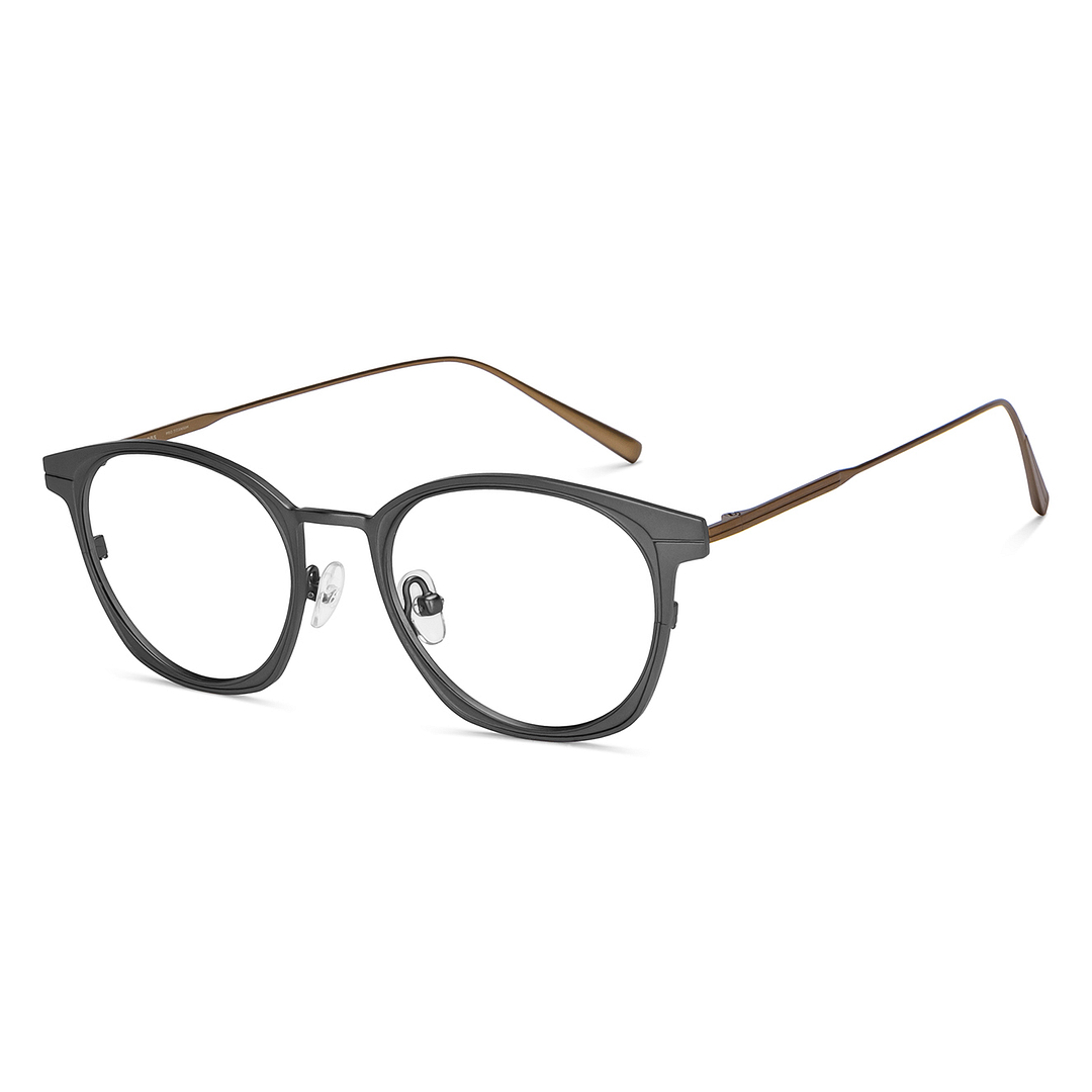 John Jacobs Gunmetal Full Rim Square left side