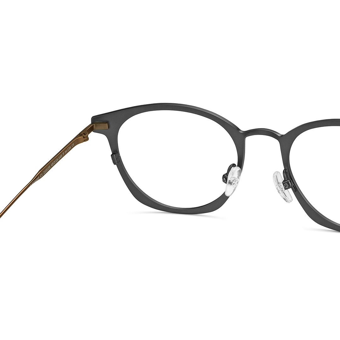 John Jacobs Gunmetal Full Rim Square right side