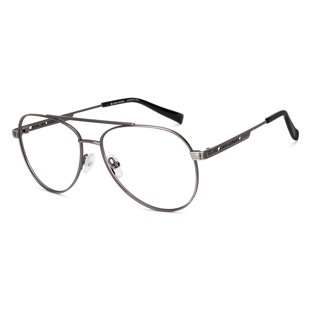 John Jacobs Online Gunmetal Full Rim Aviator right side