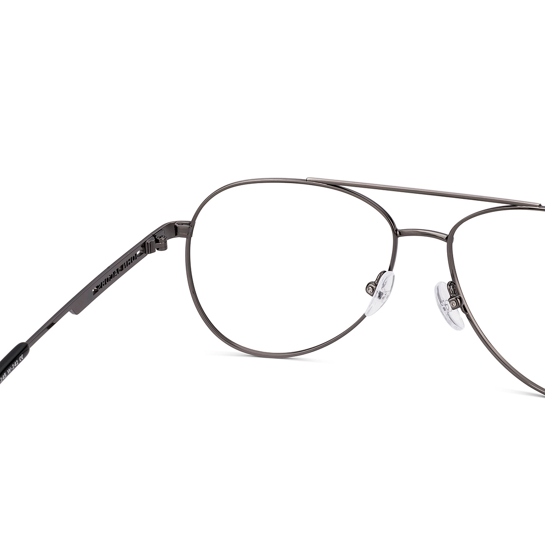 John Jacobs Online Gunmetal Full Rim Aviator right side