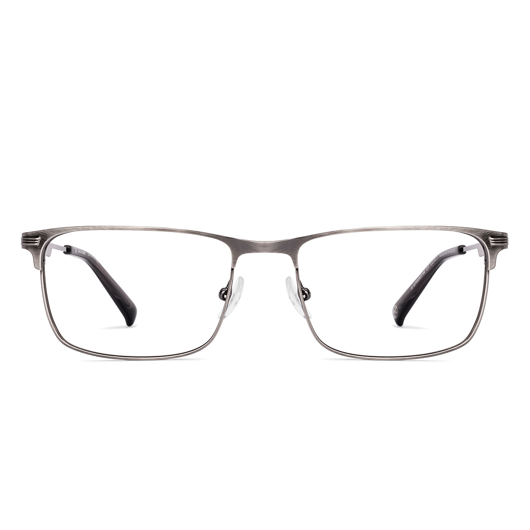 John Jacobs Gunmetal Full Rim Rectangle right side