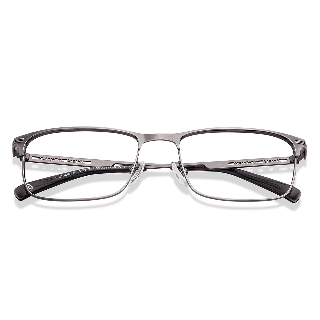 Buy Gunmetal Full Rim Rectangle John Jacobs Supreme Steel JJ