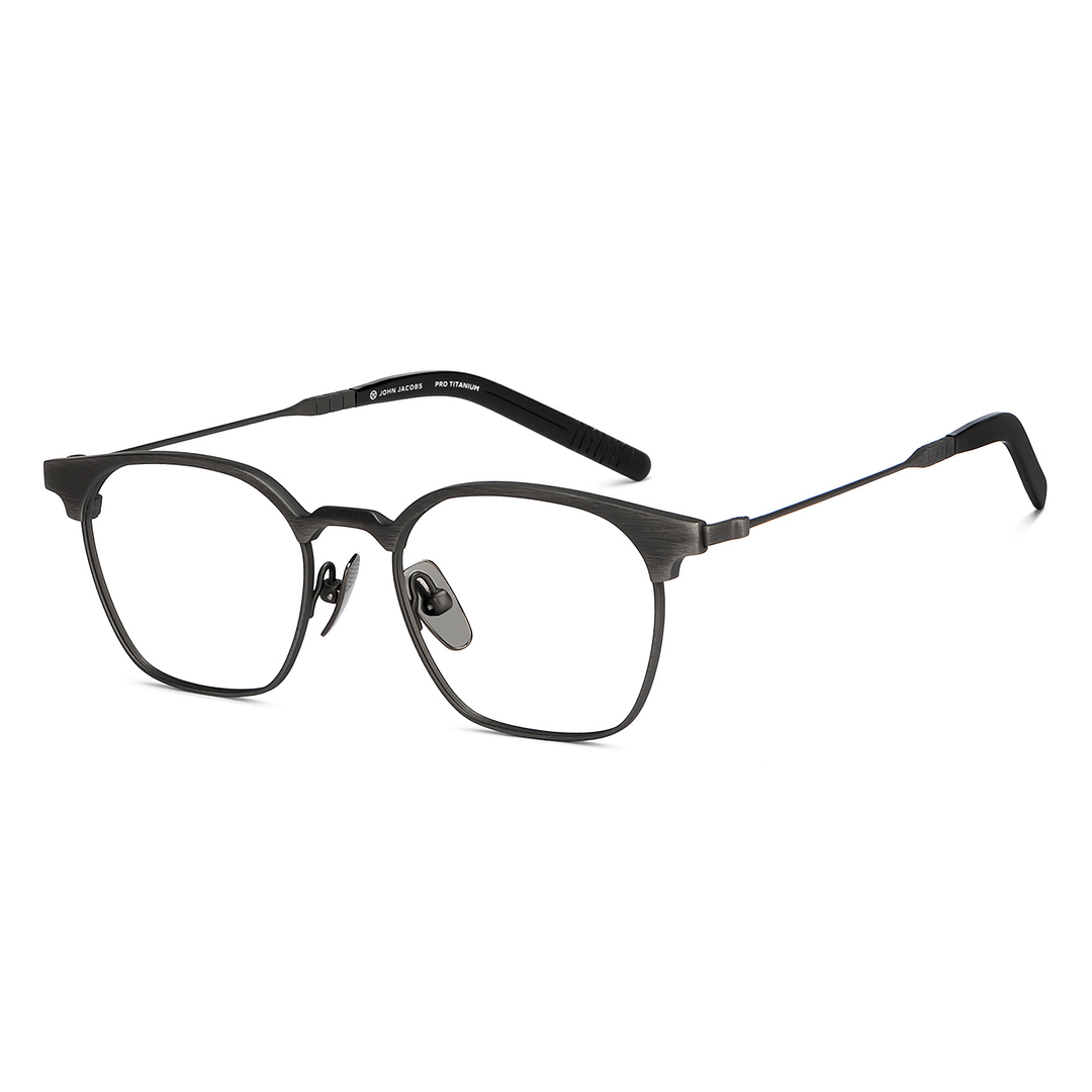 Buy Gunmetal Grey Gunmetal Black Full Rim Clubmaster John Jacobs