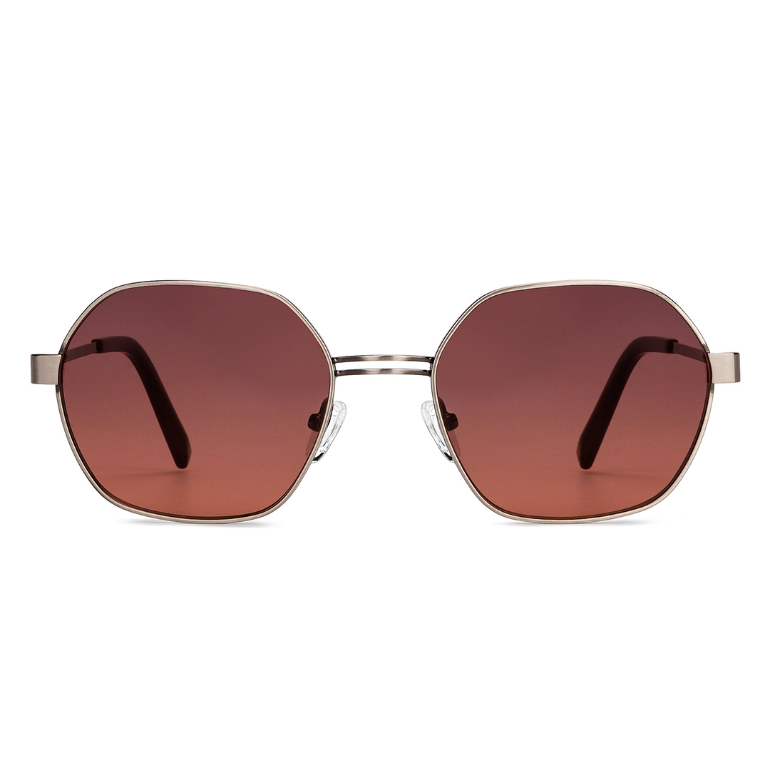 John Jacobs Online Gunmetal Full Rim Geometric left side