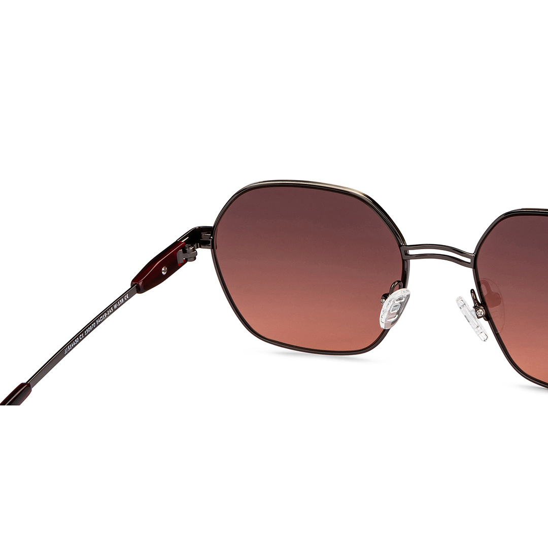 John Jacobs Online Gunmetal Full Rim Geometric right side