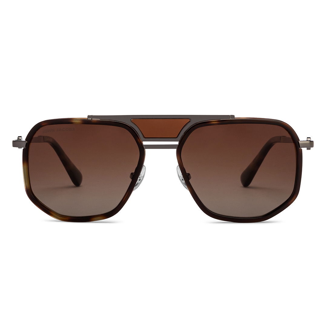 John Jacobs Mid Gunmetal Full Rim Square left side