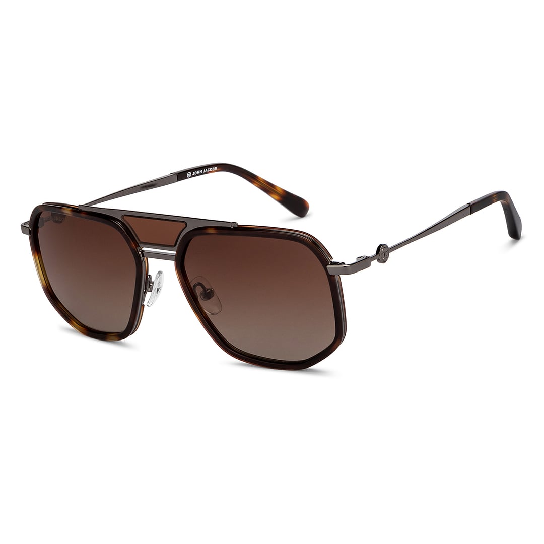 John Jacobs Mid Gunmetal Full Rim Square right side
