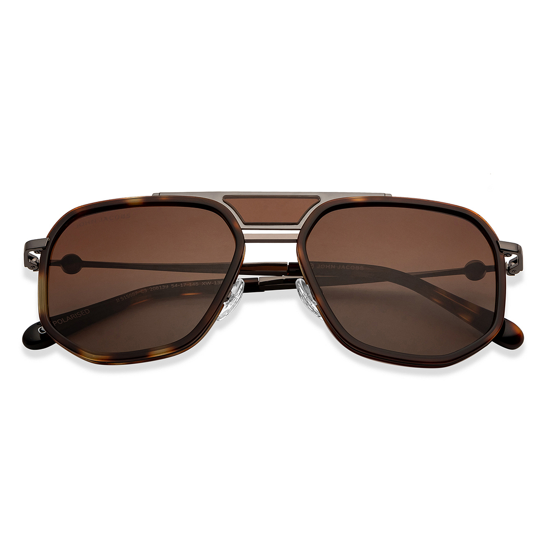 John Jacobs Mid Gunmetal Full Rim Square left side