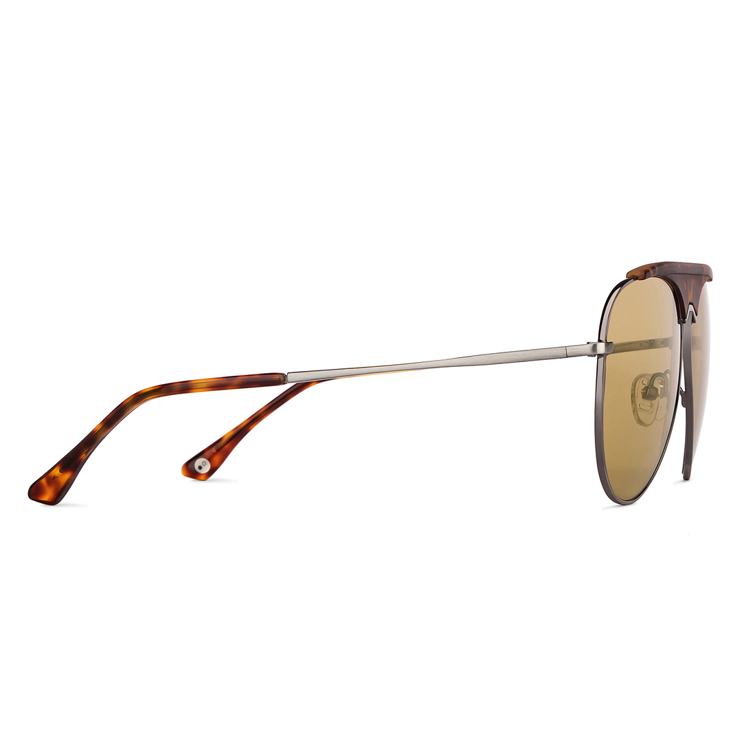 John Jacobs Online Mid Gunmetal Full Rim Aviator left side