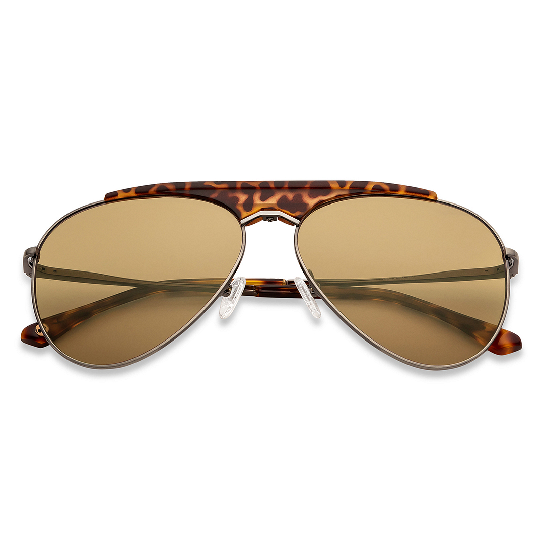 John Jacobs Online Mid Gunmetal Full Rim Aviator left side