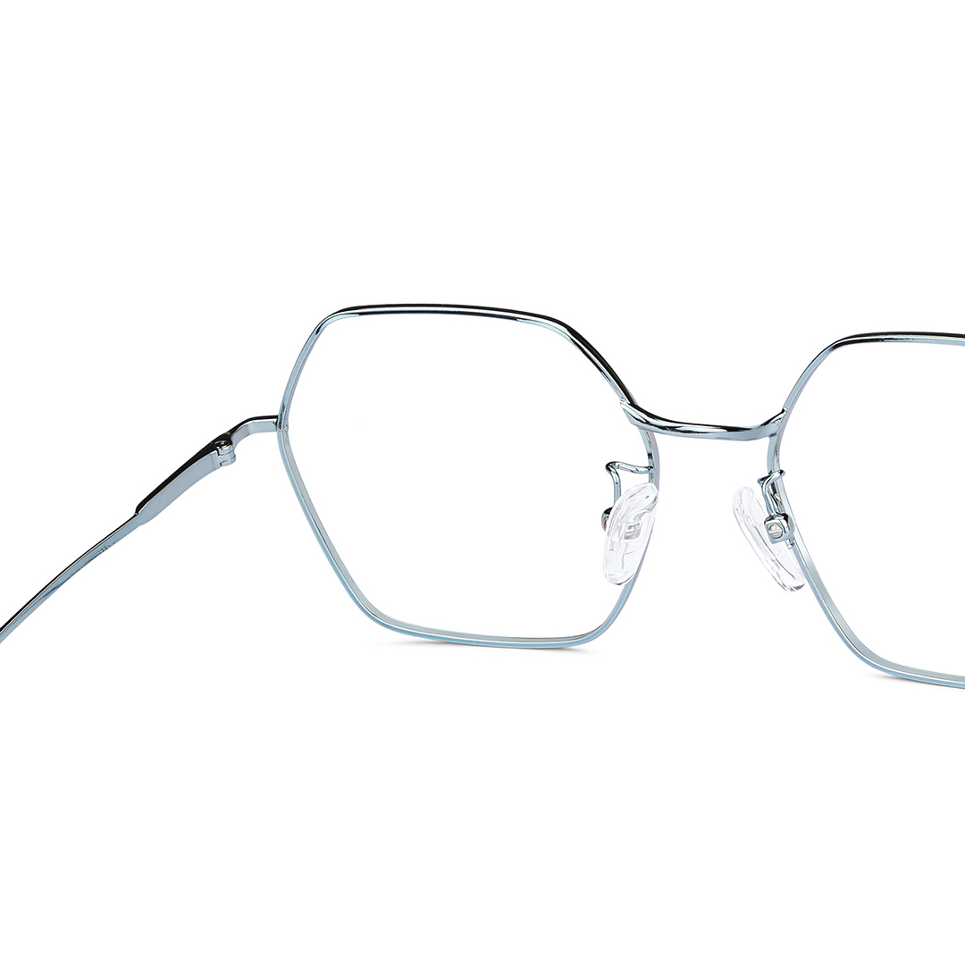 John Jacobs Online Gunmetal Full Rim Geometric right side