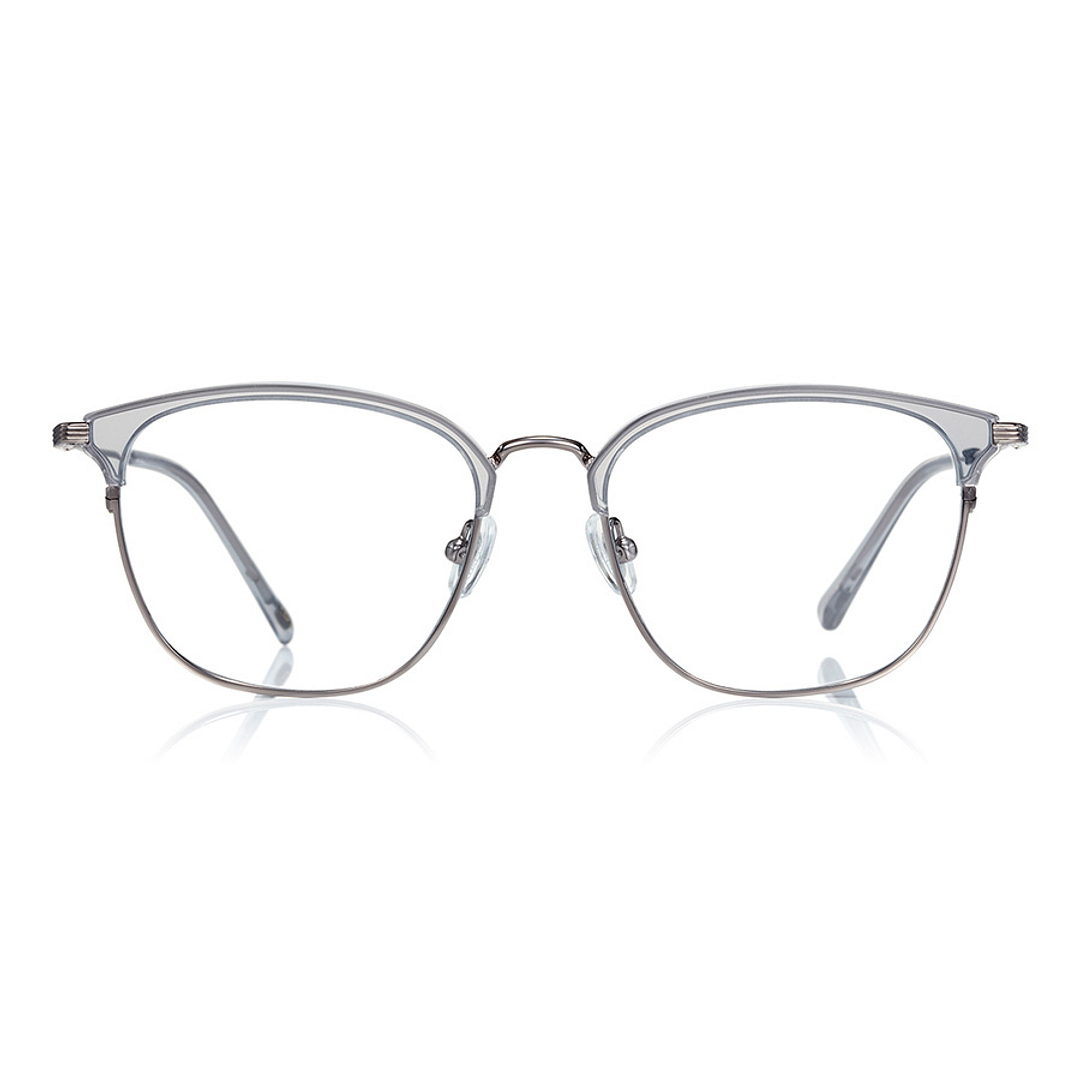 John Dillinger Light Gray Half Rim Browline right side