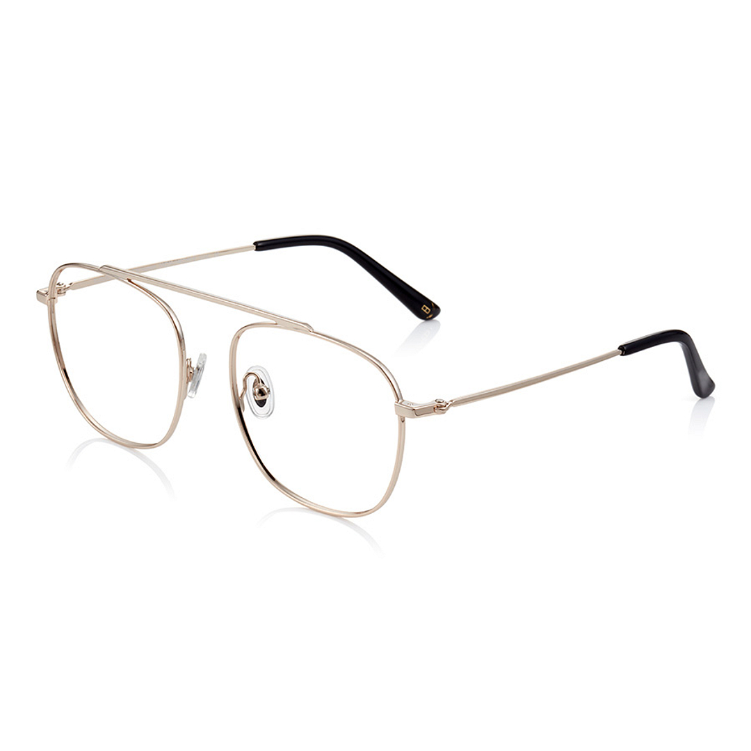 John Dillinger Gold Full Rim Rectangle left side