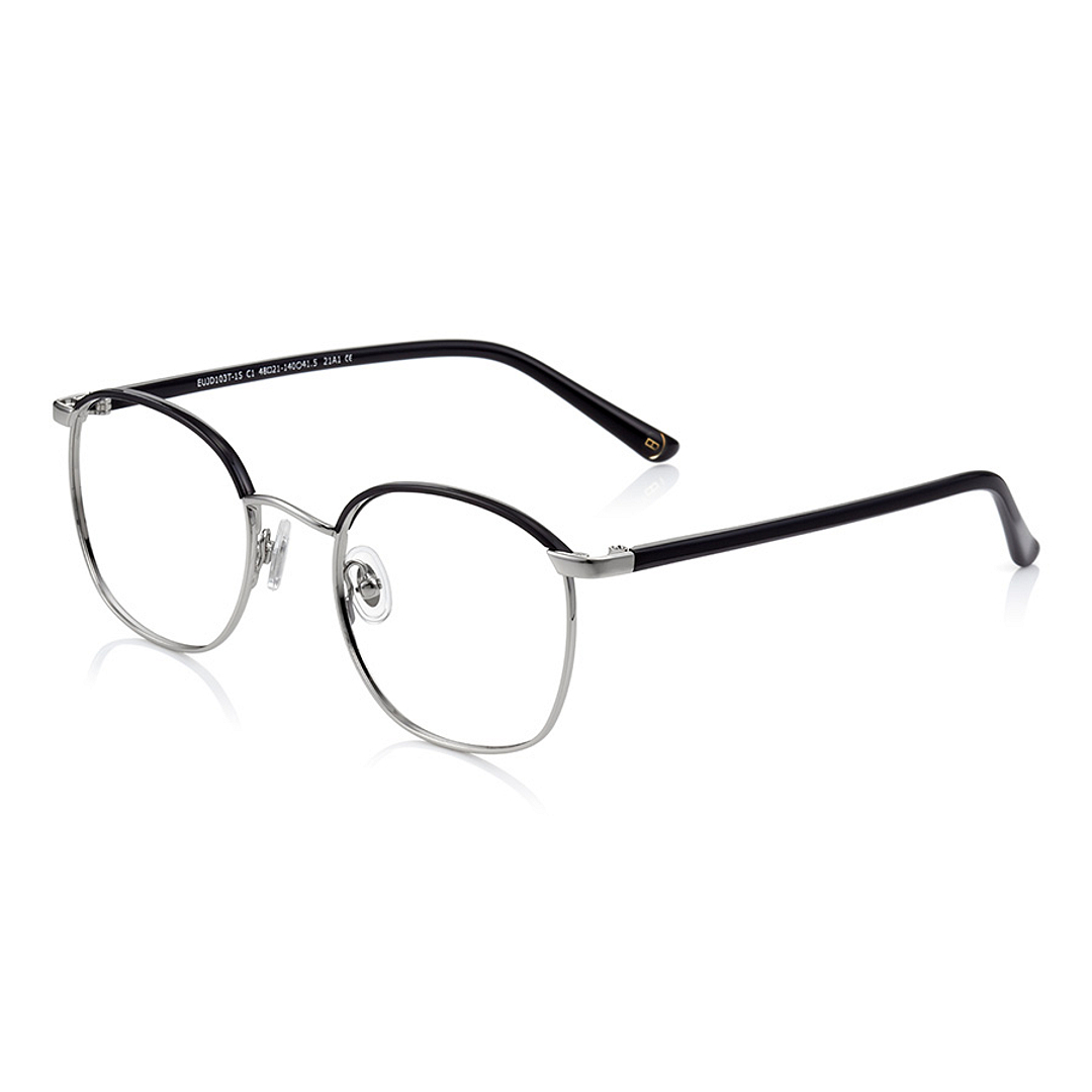 John Dillinger Black Full Rim Rectangle left side