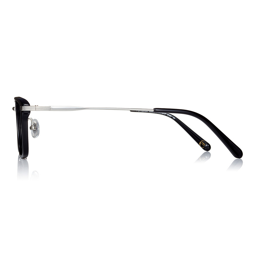 John Dillinger Black Full Rim Rectangle left side