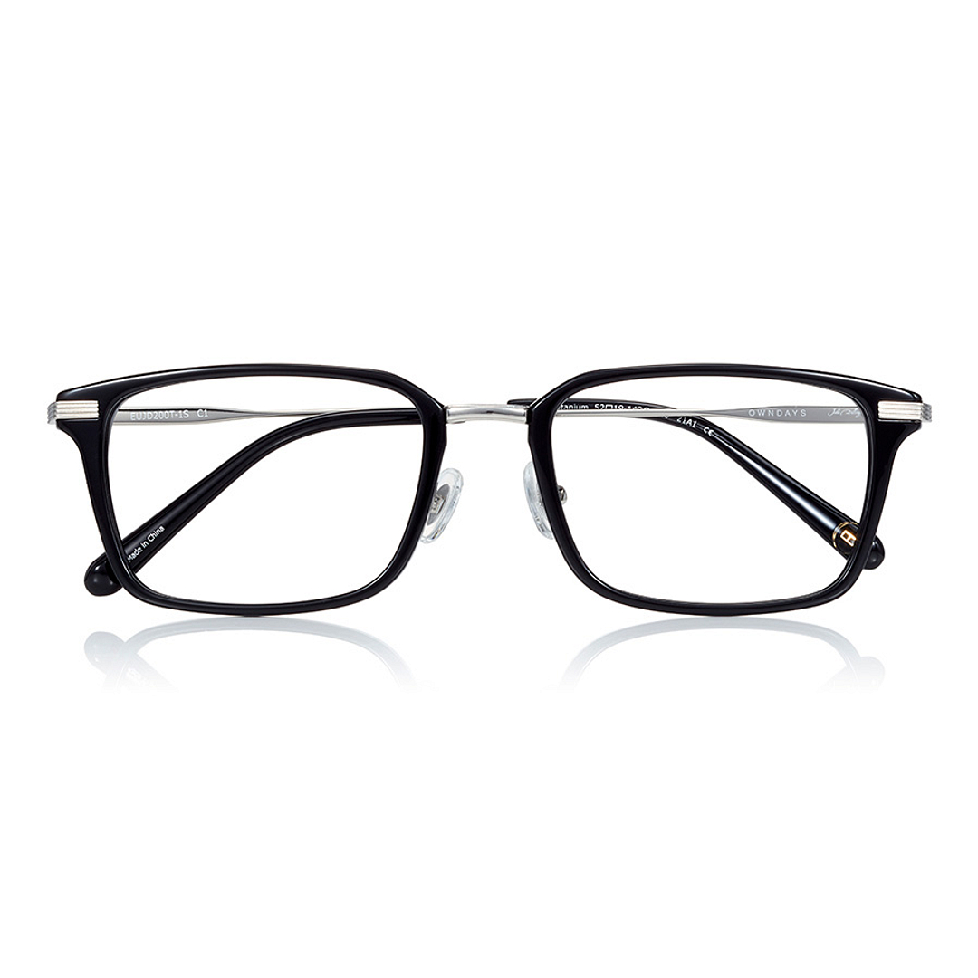 John Dillinger Black Full Rim Rectangle right side