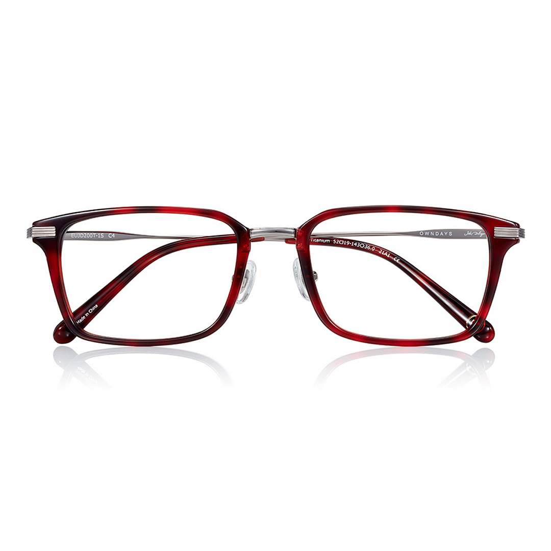 John Dillinger Red Full Rim Rectangle right side